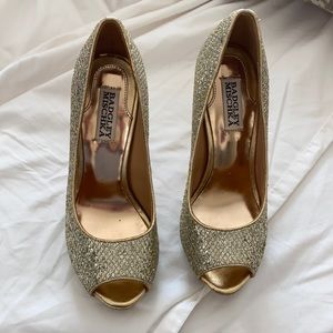 Badgley Mischka Peep Toe Heels Size 6.5